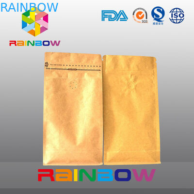 De tribune van de bodemhoekplaat op ritssluitingszakken voor koffie verpakking met klep