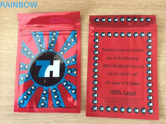 Kruiden de Wierook van het aluminiumfoliewelriekend mengsel van gedroogde bloemen en kruiden Verpakking met Ritssluiting en Scheurinkeping