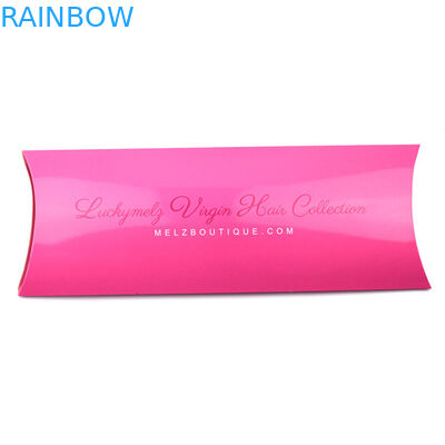 Purper Rood het Document van de Haaruitbreiding Vakje met Aangepaste Grootte en Embleem in Hoofdkussenvorm