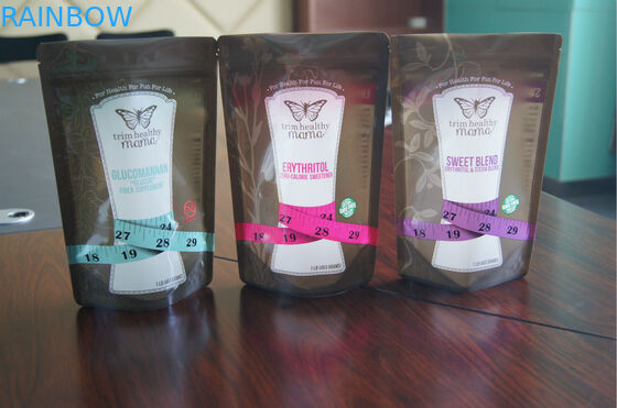 Douane Ontworpen Plastic Voedsel voor huisdieren Doypack voor Voedsel Verpakking met Ritssluiting