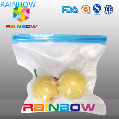 Poly vacuüm van de de opslagzak/schuif van het textuurvoedsel vacuüm de verbindingszakken van het ritssluitingsvoedsel