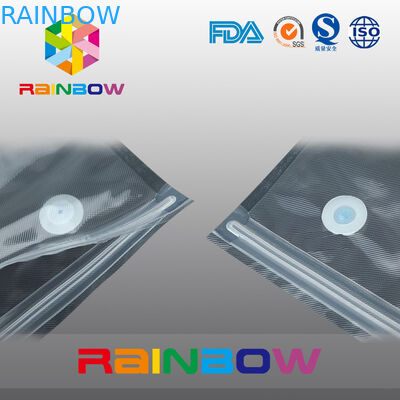 Poly vacuüm van de de opslagzak/schuif van het textuurvoedsel vacuüm de verbindingszakken van het ritssluitingsvoedsel