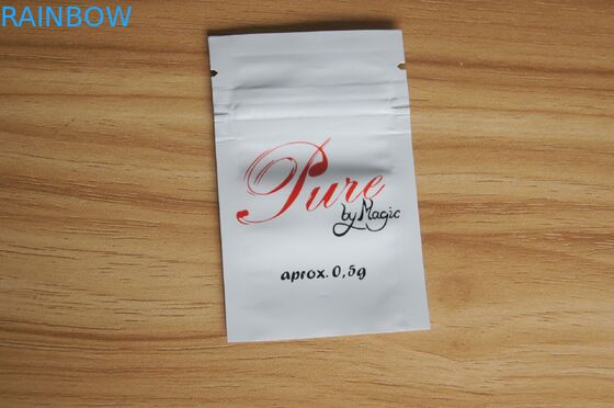 Glanzende Witte Kleine Ritssluitingsmeststof die het Plastic Zelfkostuum van Verbindingszakken voor het Kweken van Installaties verpakken