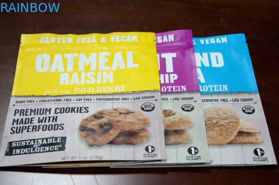 De levendige Drukfolie voerde Snack de Verpakkende Zak/van Doypack Mylar Zak van Ritssluitingskoekjes