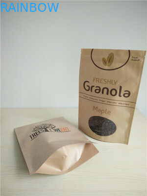 Ritssluitingsbovenkant Aangepaste Document Zakken met Ovaal Venster voor Quinoa Zaden Verpakking