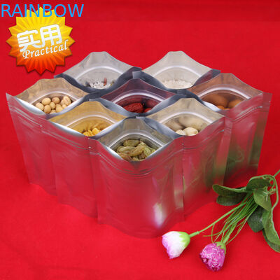 De folie lamineerde Plastic Zakken die Reclosable Mylar-de Ritssluitingszak verpakken van Mylar van de Ritssluitingszak Rode