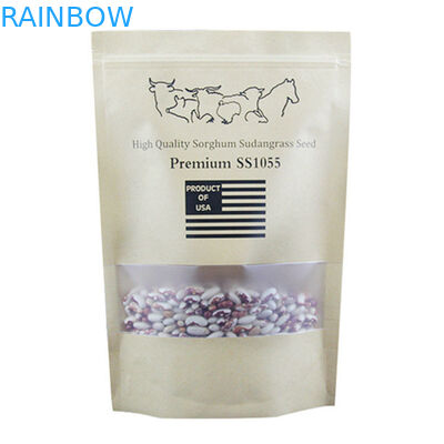 Douane Gedrukt Kraftpapier-Document Zakken Resealable Gedrukt Venster voor Installatiezaden