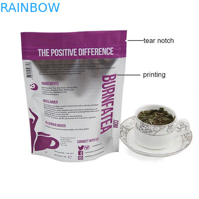 Gedrukte het Theezakje van Mylat Verpakking met Ritssluiting, Douane Reclosable Thee die Doy-Pak verpakken