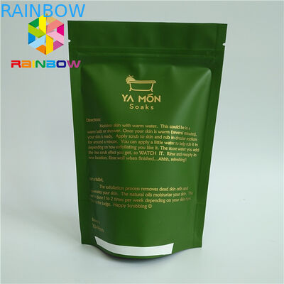 De aluminiumfolie voerde Matte Witte Groene Thee Verpakkende Zak met het Ontwerp van de Ritssluitingsdouane