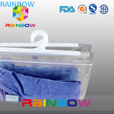 Man Kledings Verpakkende Zak met Ritssluiting en Hanger Duidelijke Verpakkende Zak