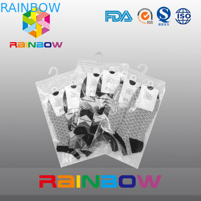 Pas Duidelijke Plastic de Ritssluitingszak van de Embleemdruk/Hangende Haakzak met Ritssluiting aan