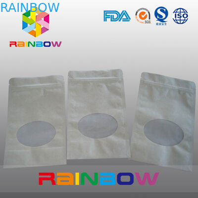 Bruine Kraftpapier-Document Zaktribune die omhoog Zak met Ritssluiting, Ritssluitingszak voor Suikergoed verpakken/Voedsel