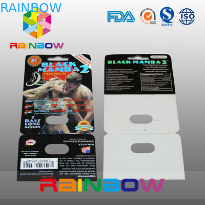 Aangepaste Document Verpakkende het Document van de Blaarkaart Kaart voor Seksuele Pillen