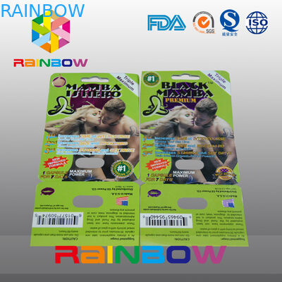 Aangepaste Document Verpakkende het Document van de Blaarkaart Kaart voor Seksuele Pillen