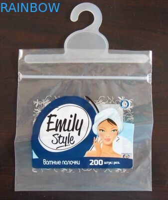 De plastic duidelijke verpakkende zak van de greepverbinding colthes met hanger/glijdende ritssluiting