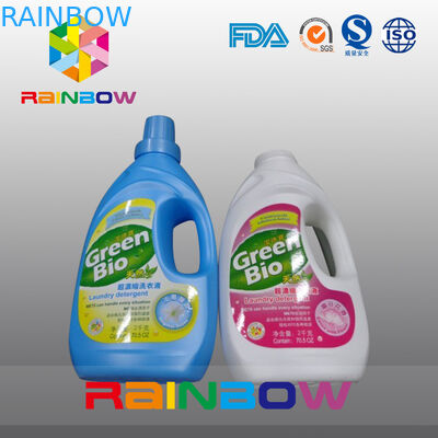 De waterdichte Plastic Zelfklevende Flessensticker krimpt Kokeretiketten voor Vloeibare Detergent Flessen