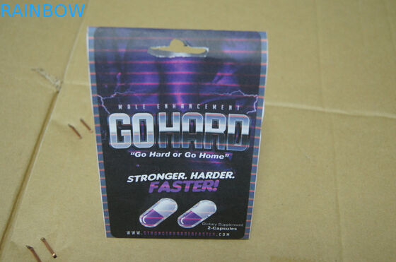 Rood Mamba-Document Vakje voor Mannelijke de Pillen/de Kaart Verpakking van de Geslachtsverhoging