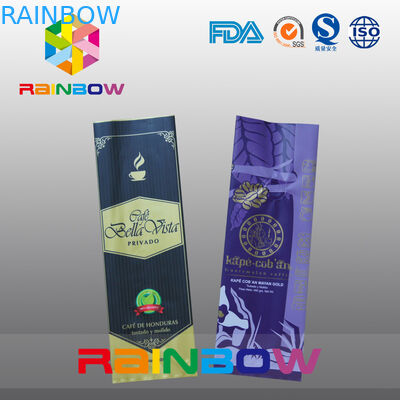 Volledige de Koffiezak van de Druk Zwarte Hoekplaat/Achtereind Verzegelde Zak met Klep