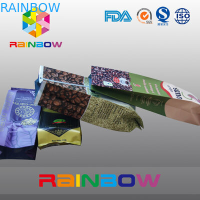 Volledige de Koffiezak van de Druk Zwarte Hoekplaat/Achtereind Verzegelde Zak met Klep