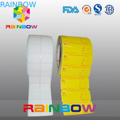 Geen Druk Wit/Kleurrijk Leeg Document Broodjes Duidelijk Zelfklevend Etiket met Douanegrootte