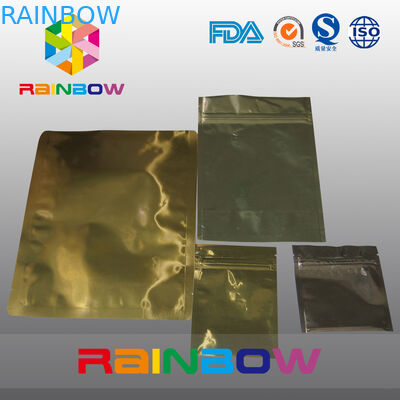 De gouden Verpakking van de de Ritssluitingszak van de Aluminiumfolie Antistatische Zak voor Elektronische Producten