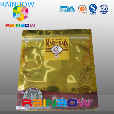 De gouden Verpakking van de de Ritssluitingszak van de Aluminiumfolie Antistatische Zak voor Elektronische Producten