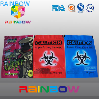 Van de de Voorzichtigheids Kruidenwierook van het douaneembleem van de Ritssluitingszakken van het het Voodookruid 10g 4g Chemische de Rookzak