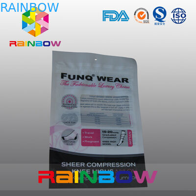 Rode en Witte Plastic het Vensterzak van Mylar met Ritssluitingsbovenkant voor Voedsel/Verse Pleeled Garllic