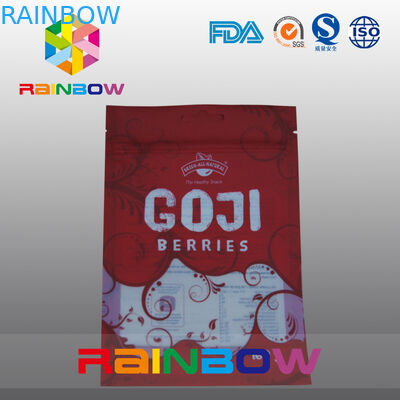 Rode en Witte Plastic het Vensterzak van Mylar met Ritssluitingsbovenkant voor Voedsel/Verse Pleeled Garllic