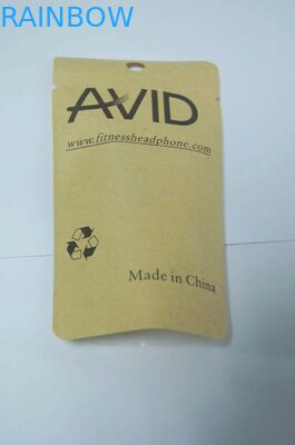 De transparante Voor Bruine Kraftpapier-Document Hitte van de Verpakkingszak - de verbindingszak met Kleine Ronde hangt Gat