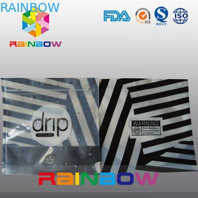 Plastic Zakken die van het tribune de omhoog Glanzende Roomijs met Duidelijke Venster en Ritssluiting verpakken