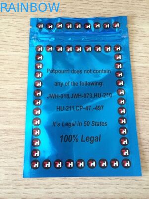 Drie Kantenhitte - de verzegelde Kruidenzakken van de Wierookaluminiumfolie met Ritssluiting