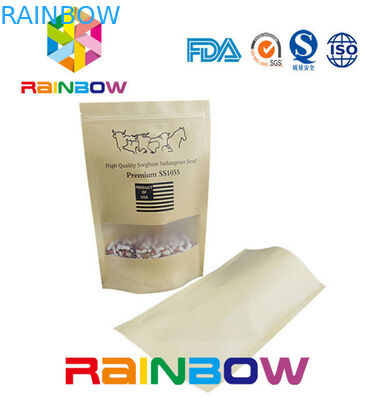 Vlakke Bodem Bruine Aangepaste Document Zakken/Ambachtdocument Zak met Ritssluiting