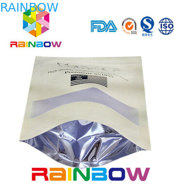 Vlakke Bodem Bruine Aangepaste Document Zakken/Ambachtdocument Zak met Ritssluiting