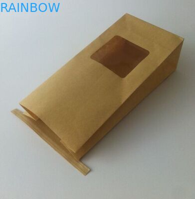 Folie Gevoerde het Document van de Snackzak Verpakkende het Document van Zakkraftpapier Zakken met Tinband en Venster