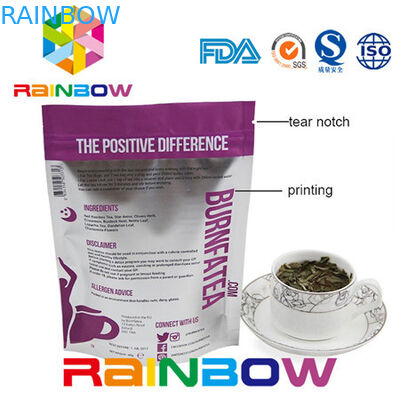 De zij het Document van het Pakkraftpapier van Gusseted Doy Zak van de de Aluminiumfolie Plastic Ritssluiting van de Thee Verpakkende Zak