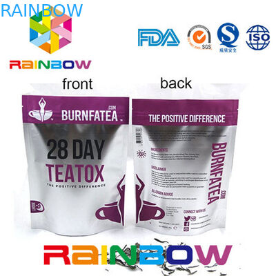 De zij het Document van het Pakkraftpapier van Gusseted Doy Zak van de de Aluminiumfolie Plastic Ritssluiting van de Thee Verpakkende Zak