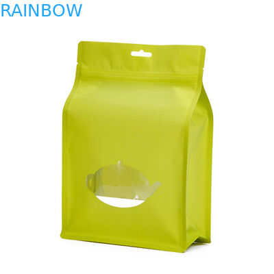 Kraftpapier-document staan de thee verpakkende zakken aluminium plastic verpakkende zakken met ritssluiting op