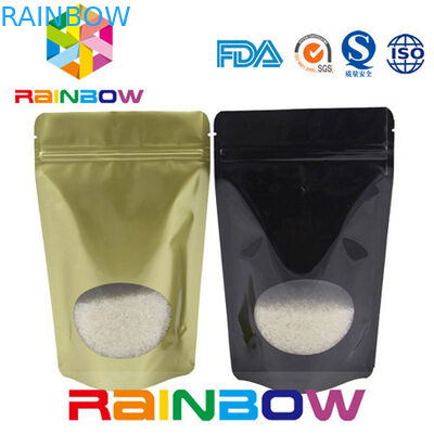 aangepaste gedrukte aluminiumfolie verpakkende zakken met ritssluiting en duidelijk venster