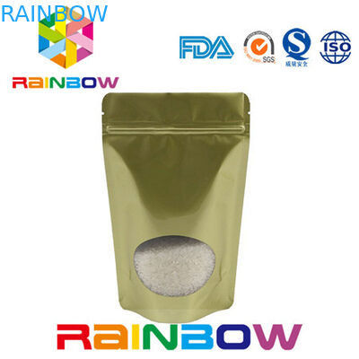 aangepaste gedrukte aluminiumfolie verpakkende zakken met ritssluiting en duidelijk venster