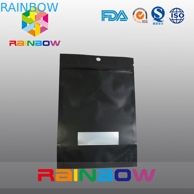 De aangepaste 2oz Aluminiumfolie voerde Zwarte Matte Tribune op Koffiezak met Klep