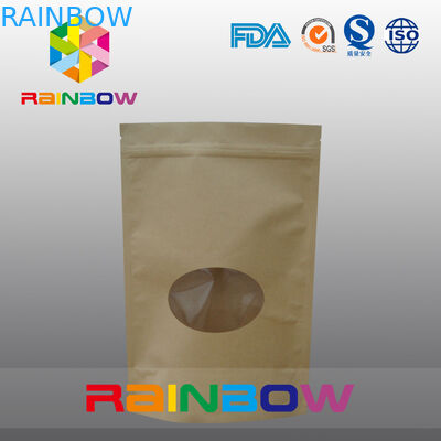 De rekupereerbare 2oz Kraftpapier-Document Tribune van Doypack op Koffiezakken met Venster