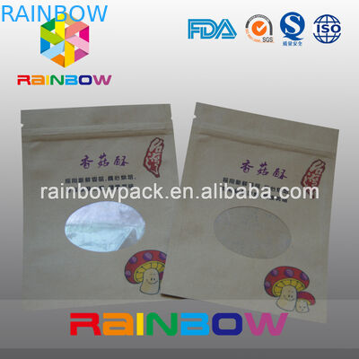 De rekupereerbare 2oz Kraftpapier-Document Tribune van Doypack op Koffiezakken met Venster