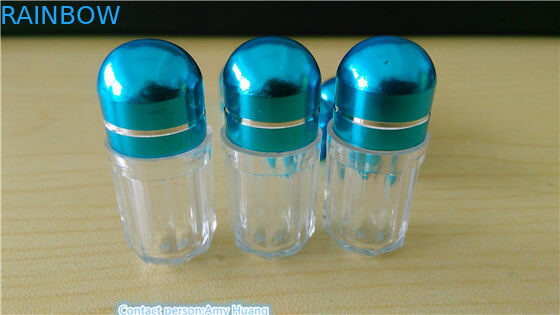 Herbruikbare kleine plastic flesjes met pillen lege plastic pillenvaten voor eenmalige capsule