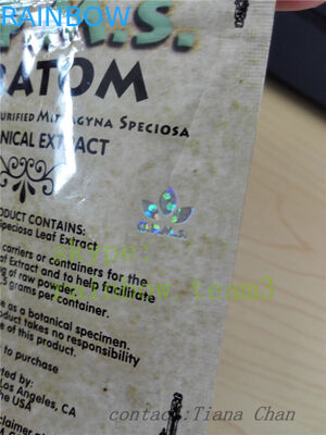 Aluminiumfolietribune op zak voor verbeterd die kratom poeder uit kratom wordt gehaald