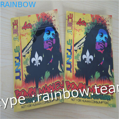 Kruidenwierookzak drie de zijzak van de verbindingsritssluiting/zak van de douane de kruidenwierook voor het sachetzak van 1g /2g /3g/4g/5g voor poeder