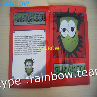 Kruidenwierookzak drie de zijzak van de verbindingsritssluiting/zak van de douane de kruidenwierook voor het sachetzak van 1g /2g /3g/4g/5g voor poeder