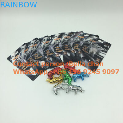 Speelgoed van de de pillenrinoceros van het Shinny het Zilveren/Gouden geslacht voor Go Rinoceros verpakking, de vormflessen van de Metaalrinoceros