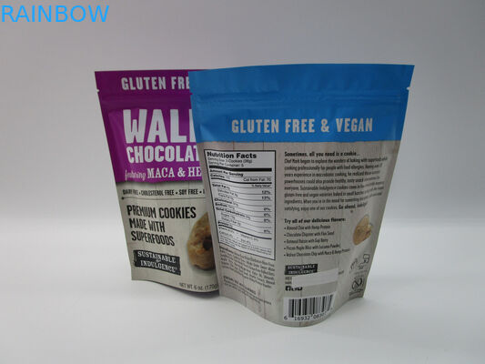 Privé etikettribune op ritssluitingszak, snackvoedsel verpakkingsaluminiumfolie