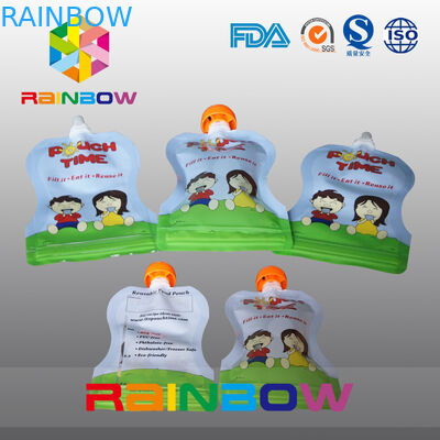 Ritssluitings transparante gespoten zakken die voor vruchtensap/melk verpakken